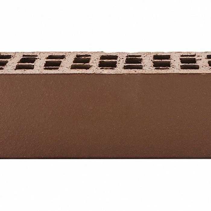 Кирпич облицовочный ЛСР темно-коричневый гладкий, утолщенные стенки, М175, 250*120*65 мм - фото 4