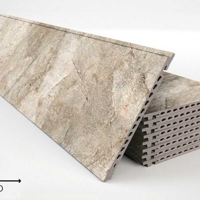 Керамогранитная плита FAVEKER GA16 для НФС, Rocks Gris, 800*250*18 мм