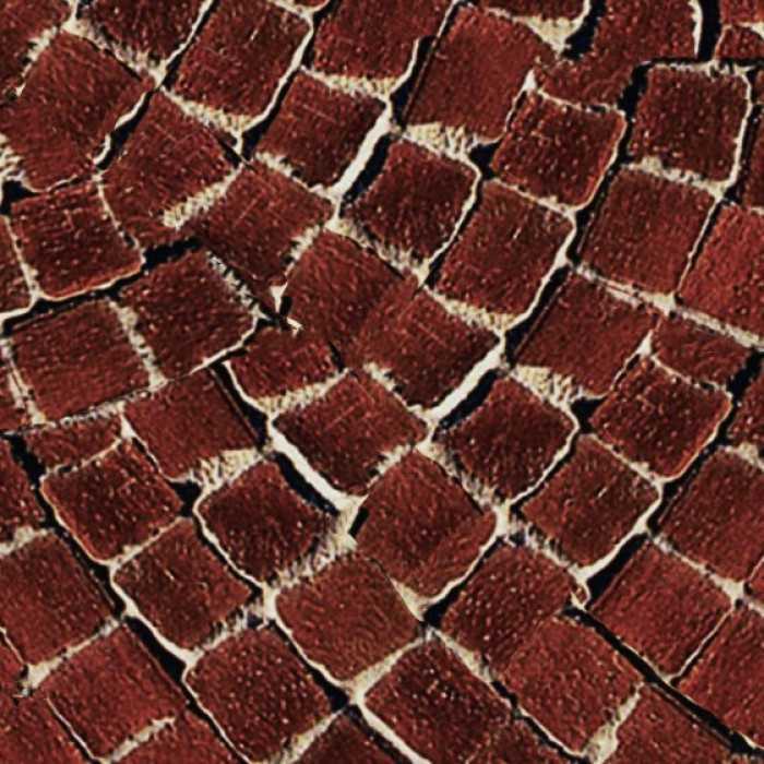 Клинкерная брусчатка мозаика Muhr №04, Rotbraun-bunt, 61*59*65 мм